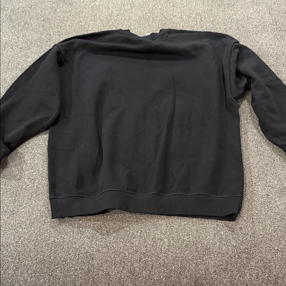 NWT PINK Victoria's Secret Black Crewneck Sweatshirt - Picture 3 of 5